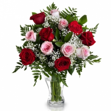Gorgeous Combination - 12 Stems Vase